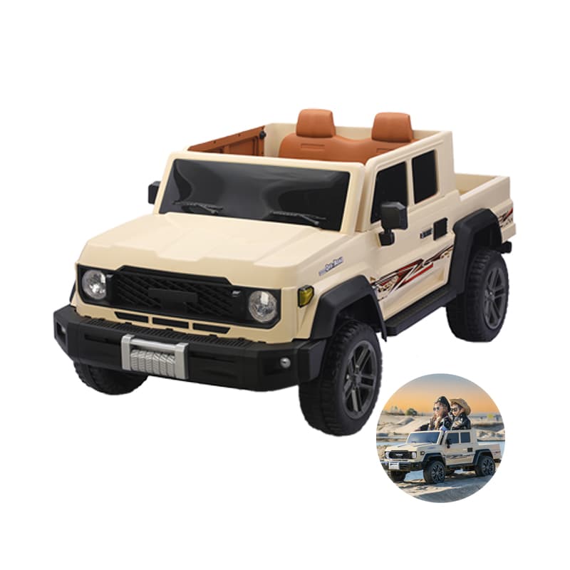 Детский автомобиль для езды на колесах 12 В с полным приводом и задней грузовой платформой