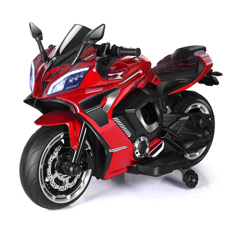 Детский электрический мотоцикл с двойным приводом 12 В и запуском ключа