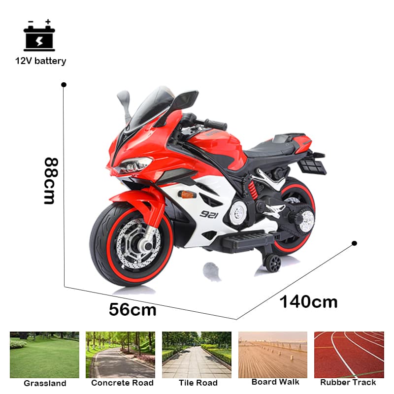 Детский мотоцикл со светодиодной подсветкой кузова