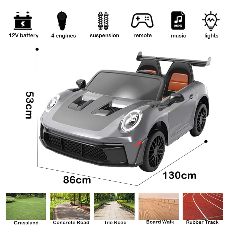 12V 2WD Kids Electric Ride-On Car with remote control three-speed