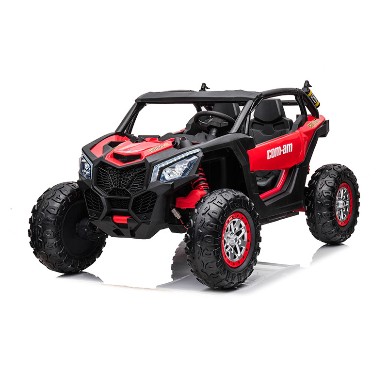 12V 2WD Kids Ride-On Police UTV with Four-Wheel Shock Absorption
